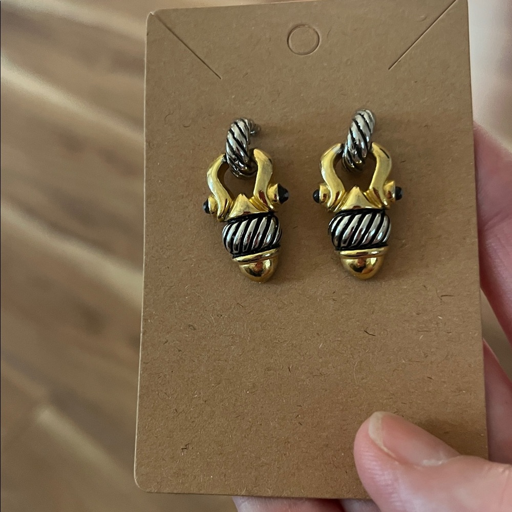 Silver And Gold Knocker Earrings
